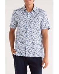 Bugatchi - Miles Ooohcotton Short Sleeve Button-Up Shirt - Lyst