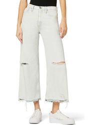Hudson Jeans - Jodie Ripped High Waist Ankle Wide Leg Jeans - Lyst