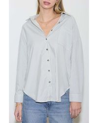 Blu Pepper - Oversize Stripe Button-Up Shirt - Lyst