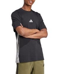 adidas - 3-Stripes Cotton T-Shirt - Lyst