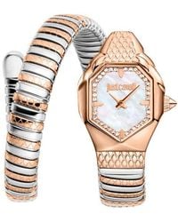 Just Cavalli - Snake Wraparound Bracelet Watch, 22Mm X 34.5Mm - Lyst