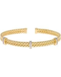 Meshmerise - Pave Diamond Mesh Cuff Bangle Bracelet - Lyst