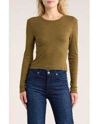 Rag & Bone - Essie Long Sleeve Ribbed Crop T-Shirt - Lyst