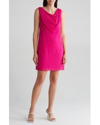 Vince Camuto - Cowl Neck Shift Dress - Lyst