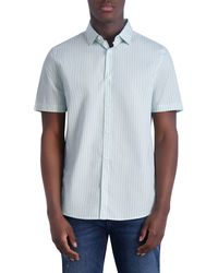 Karl Lagerfeld - Stripe Short Sleeve Cotton Button-down Shirt - Lyst