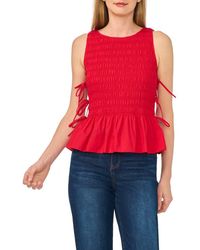 Cece - Woven Puckered Tank - Lyst