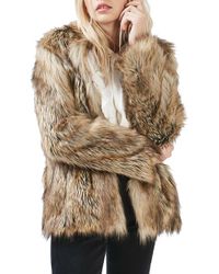 TOPSHOP Fur coats for Women - Up to 50% off at Lyst.com