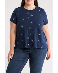 Lucky Brand - Embroidered Twist Cotton T-Shirt - Lyst