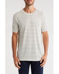 Slate & Stone - Stripe Linen Blend T-shirt - Lyst