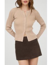 Blu Pepper - Snap Button Front Rib Long Sleeve Top - Lyst