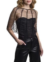 Saachi - Scalloped Beaded Capelet - Lyst