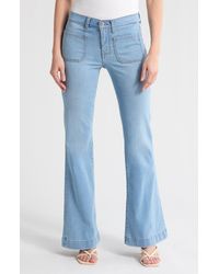 7 For All Mankind - Dojo Tailorless Wide Leg Flare Jeans - Lyst