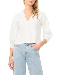 1.STATE - Ribbed Crop Cardigan - Lyst