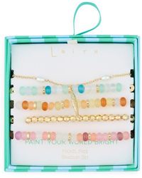 Leith - 5-Pack Beaded Assorted Bracelets - Lyst