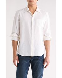 14th & Union - Solid Linen Blend Button-Up Shirt - Lyst