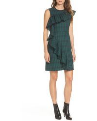 velveteen belt lace sheath dress