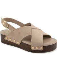 Splendid - Quandry Woodgrain Platform Slingback Sandal - Lyst