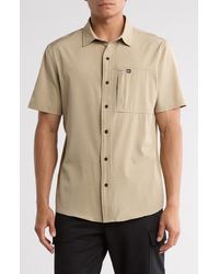 Quiksilver - Alban Short Sleeve Button-Up Shirt - Lyst