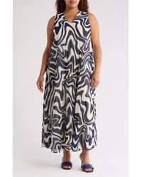 Vero Moda - Kate Swirl Print Sleeveless Dress - Lyst
