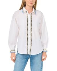 Parker - Embroidered Long Sleeve Button-Up Shirt - Lyst