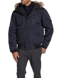 Noize - Faux Fur Hooded Bomber Jacket - Lyst