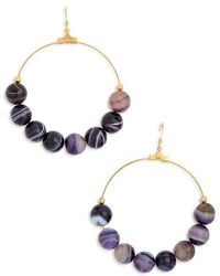 Kenneth Jay Lane - Agate Beaded Circle Drop Earrings - Lyst