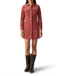 Faherty - Michelle Long Sleeve Stretch Corduroy Shirtdress - Lyst