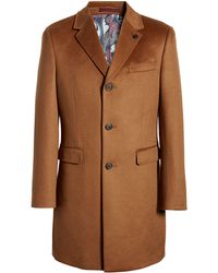 ted baker charcoal marvin wool blend overcoat