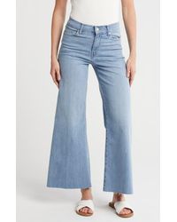 FRAME - Palazzo Crop Cutoff Jeans - Lyst