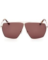 Tom Ford - Stella 67Mm Oversize Navigator Sunglasses - Lyst