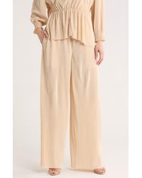Gemma  Jane - Plissé Charmeuse Pull-On Pants - Lyst