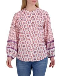 Lucky Brand - Border Print Button-Up Shirt - Lyst