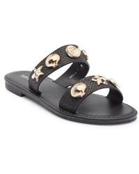Top Moda - Aria Double Strap Slide Sandal - Lyst