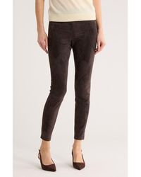 Theory - Adbelle High Waist Crop Suede Pants - Lyst