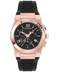 Ferragamo - Vega Chronograph Silicone Strap Watch, 42Mm - Lyst