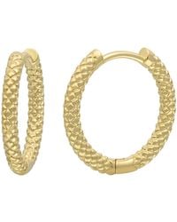 Bony Levy - 14k Gold Diamond Cut Hoop Earrings - Lyst