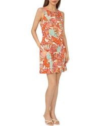 Halogen® - Shell Button Front A-Line Dress - Lyst