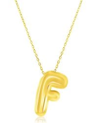 Simona - Bubble Initial Pendant Necklace - Lyst
