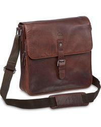 Mancini - Leather Laptop Messenger Bag - Lyst