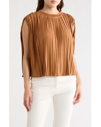 LBLC The Label - Olivia Sleeveless Pleated Cape Top - Lyst