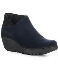 Fly London - Suede Wedge Ankle Booties - Lyst
