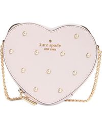 Kate Spade - Other Love Faux Pearl Stud Leather Heart Crossbody Bag - Lyst