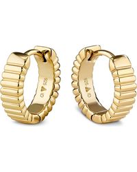 DEVATA - Rib Hoop Earrings - Lyst