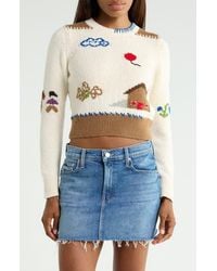 Mother - The Shrunken Intarsia Pullover Sweater - Lyst