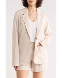 Matty M - Bronson Linen Blend Blazer - Lyst