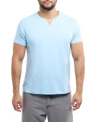 Xray Jeans - Soft Cotton Split Neck T-Shirt - Lyst