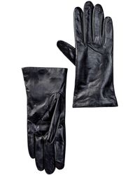 Fownes Touchpoint Cashmere Lined Leather Smart Gloves In Black At Nordstrom Rack