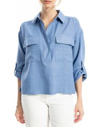 Max Studio - Collared Textured Shirt - Lyst