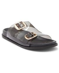 Top Moda - Daniela Clear Double Strap Slide Sandal - Lyst