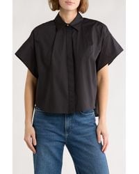 Rag & Bone - Maura Short Sleeve Cotton Poplin Button-Up Shirt - Lyst